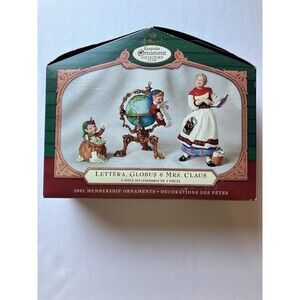 HALLMARK Vintage Y2K 2001 LETTERA, GLOBUS & MRS. CLAUS--KOCC